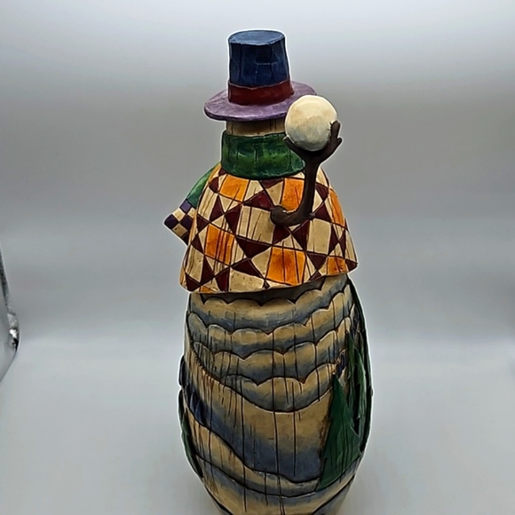 JIM SHORE "Winter's Mischief" Snowman w/snowball figurine - Picture 7 of 14